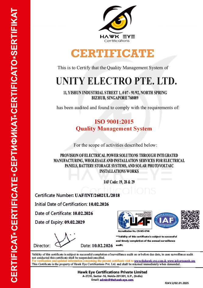 ISO 9001:2015 Quality Management Certificate