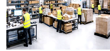 Logistics despatch hub at Unity Electro manufacturing facility